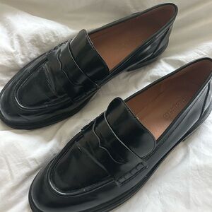Madewell Vernon Black Leather Loafers